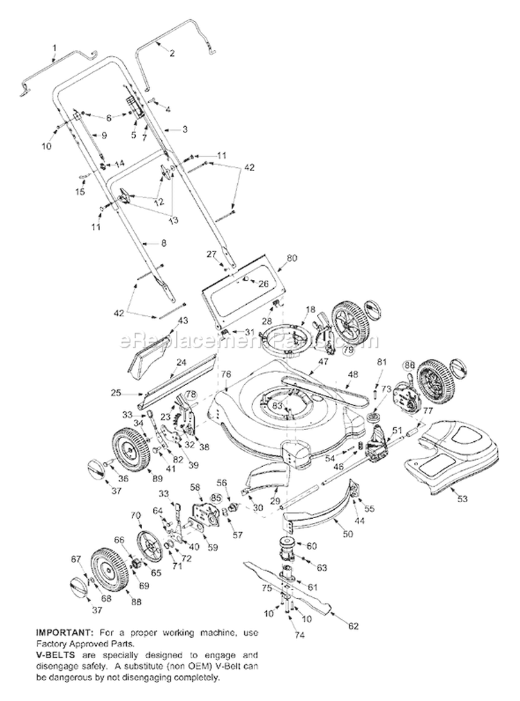 Page A Diagram and Parts List for 12A-445E401 2003 Yard Man Lawn Mower